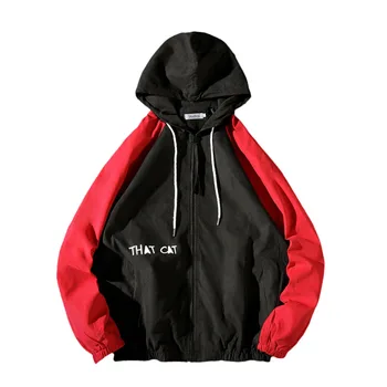 

Spring and autumn men's jackets Korean version of the tide color printing jacket men's large size loose JK51