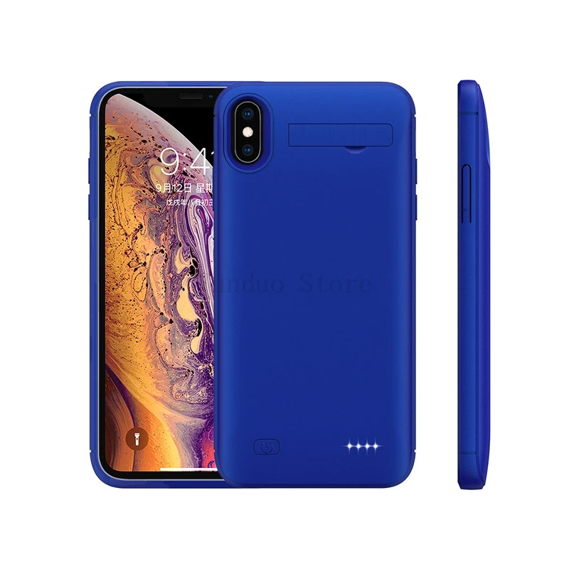 Для iPhone XR чехол для аккумулятора 4500 мАч ударопрочный внешний аккумулятор зарядное устройство чехол для iPhone X XS Max стенд Charing чехол