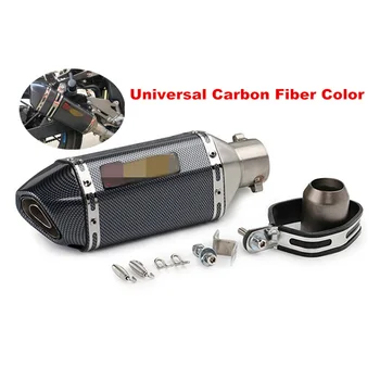 

Universal Motorcycle ATV Exhaust Muffler Pipe Carbon Fiber Color Stainless Steel Inlet 36-51mm With DB Killer For CB600 CBR300