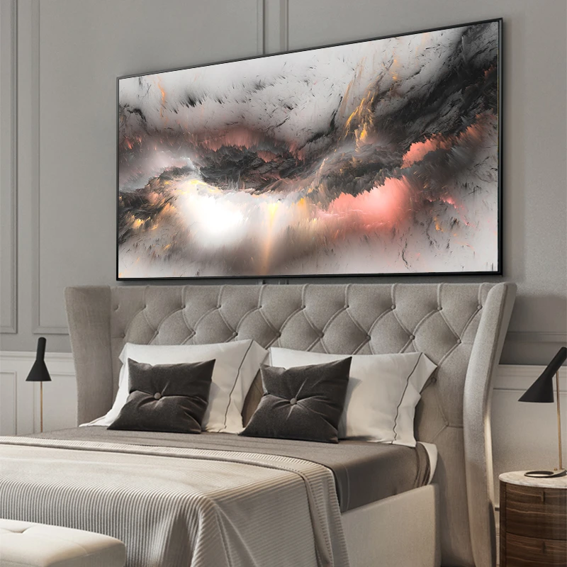 De andere dag vanavond terugtrekken Grote Muur Posters Grote Size Abstract Landschap Gekleurde Wolken Canvas  Schilderij Moderne Posters En Prints Schilderen Home Decor|Schilderij &  Schoonschrift| - AliExpress