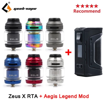 

Vape tank Geekvape Aegis Legend 200w TC Box Mod powered by dual 18650 batteries forZeus X RTA atomizer vs zeus rta zeus dual