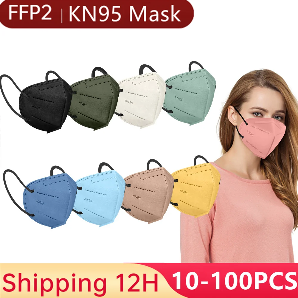 Респиратор KN95 Mascarillas ffp2mask FFP2 5 слоев многоразовая для взрослых FPP2 черная KN 95 ffp3 |
