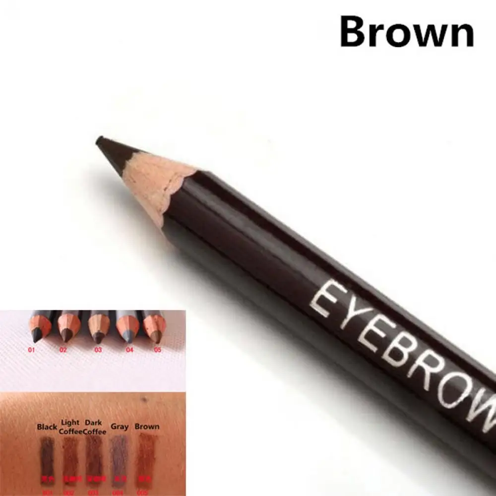 brown 1 шт., 5 цветов, прочная водонепроницаемая кисть для бровей, карандаш, долговечная леопардовая подводка для глаз, женский косметический аксессуар, инструменты для макияжа глаз - Цвет: brown