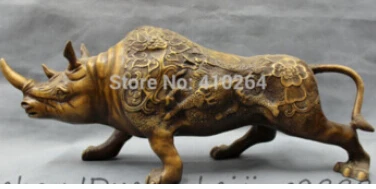Бесплатная доставка 25 &quotкитайского бронзового фигурка с драконом цилинь бычий