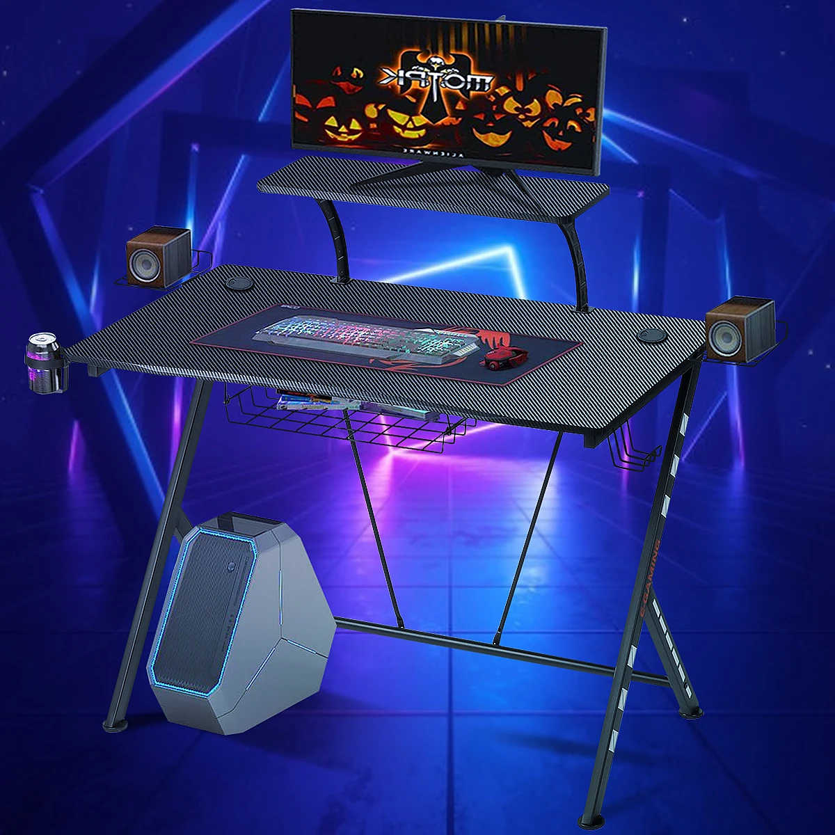 

41 Inch Ergonomic Gaming Table Computer Desk Desktop Gamer Tables Writing Desk Laptop Table Standing Desk E-sports Accessories