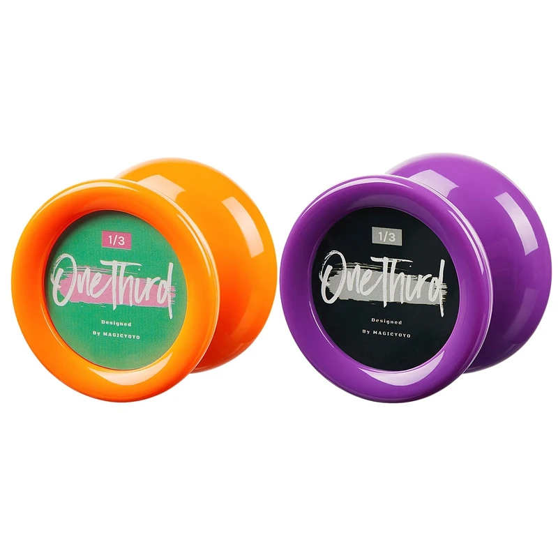 Магический йо-йо 2 шт. D2 Профессиональный отзывчивый йо-йо мяч в форме бабочки вращающаяся игрушка для детей начинающих высокое качество, фиолетовый и оранжевый