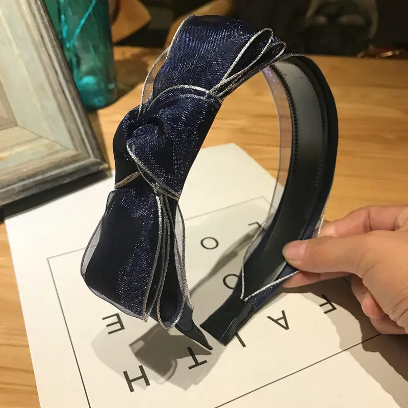 30 шт./Партия DIY мульти простые ткани двухслойный бант головная повязка креативная широкая леди мыть лицо повязки для волос Инструменты для укладки аксессуар HA1130