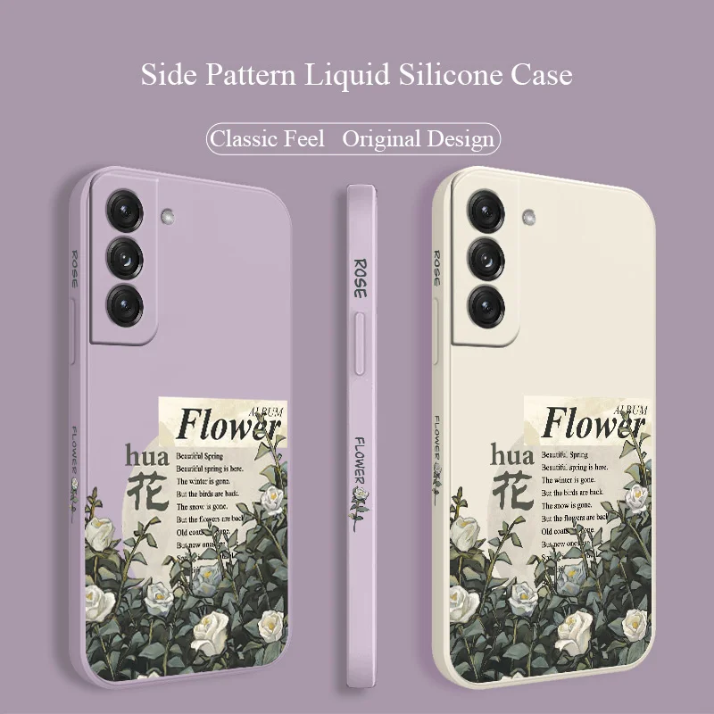 Oil Painting Roses Silicone Case For Samsung Galaxy S21 S20 FE S10 S9 Ultra Plus S10e Note 20 ultra 10 9 Plus Phone Back Cover