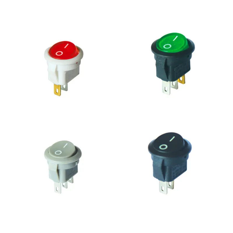 

Small Circle Light Included Switch KCD11 Outer Diameter 1. 65mm Openings 15mm2 Feet 2 Gear Circle Rocker Switch