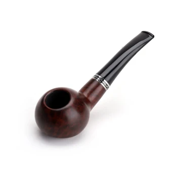 

RU-New Smoking Briar Wood Handmade Smoking Pipes Tobacco Pipe 9mm Filter Wooden Pipe Gift for Grandfather Father aa0377s