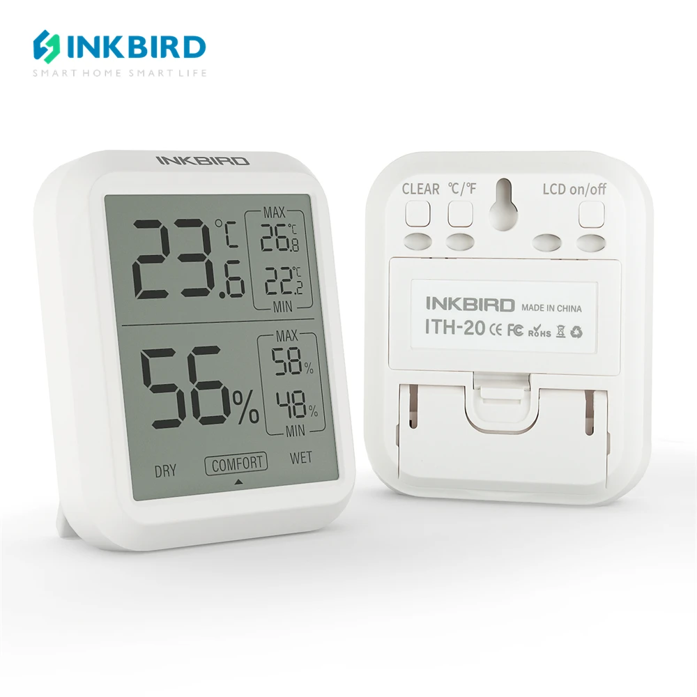 Digital Thermometer And Hygrometer ITH-20 Instant Read Temperature Humidity Gaug