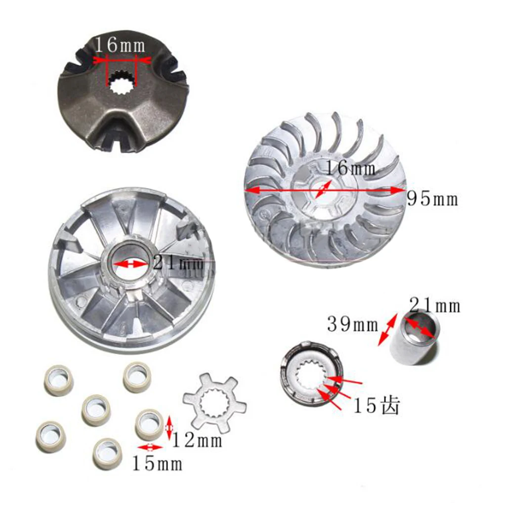 Scooter Moped ATV Roller Variator Clutch Assembly for Yamaha JOG 90