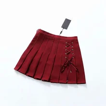 

Red Mini Pleated Spring Autumn High Waist White Plaid Short Skirts Women Ladies 2021 Black Gothic Lolita Skirt Ball Gown Clothes