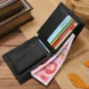 100% Genuine Leather Mens Wallet Premium Product Real Cowhide Wallets for Man Short Black Walet Portefeuille Homme ► Photo 2/6