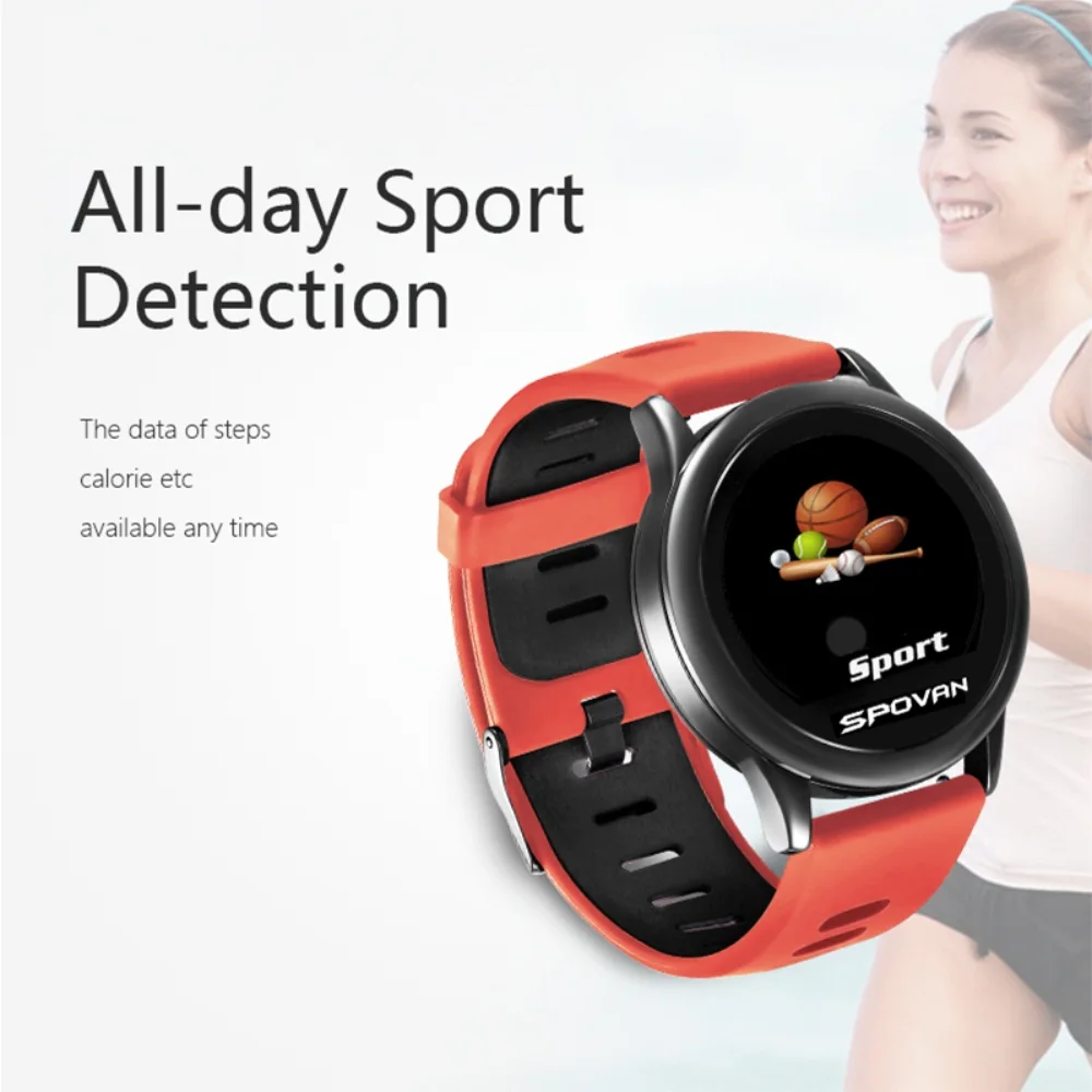 Spovan Men Women Smart Watch Android ios ip68 Waterproof Fitness Sports Digital Watch Connected Phone PK Amazfit Pace 1 Bracelet