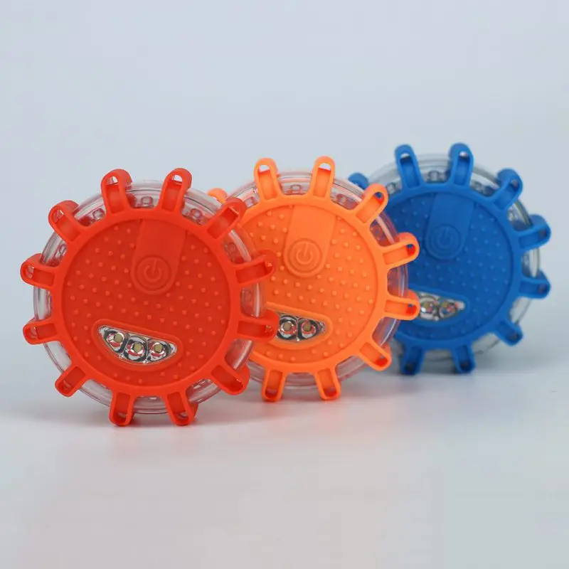 12 LED 8 Modes Emergency Traffic Safety Road Flare Flashing Warning Alarming Light Magnetic Base Disc Beacon For Car Truck Boat