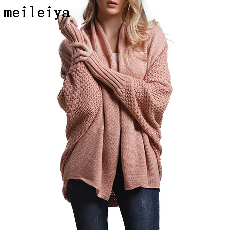 

2019 new Autumn Winter Batwing Sleeve Knitwear Cardigan Women Large Size Knitted Sweater Cardigan Female Elegant Jumper Coat