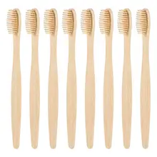 8 шт. бамбуковая зубная щетка, натуральная деревянная Экологичная зубная щётка с мягкой щёткой, ручная зубная щетка, очиститель полости рта