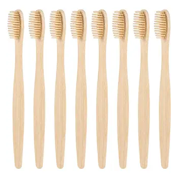 

8PCS Bamboo Toothbrush Natural Wooden Eco-Friendly Toothbrush With Soft Bristles Manual Toothbrush Oral Cleaner