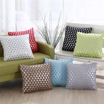 

Velvet Cushion Cover Sliver Bronzing Soft Pillow Covers 43x43 Decorative Cushions for Sofa Throw Pillows Home Decor Pillowcases