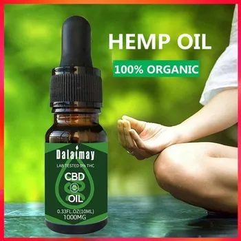 

10ml High Concentration Hemp Oil Body Massage Essential Oil For Pain Anti-anxiety Improves Sleeping Purity Hemp Essence Oil