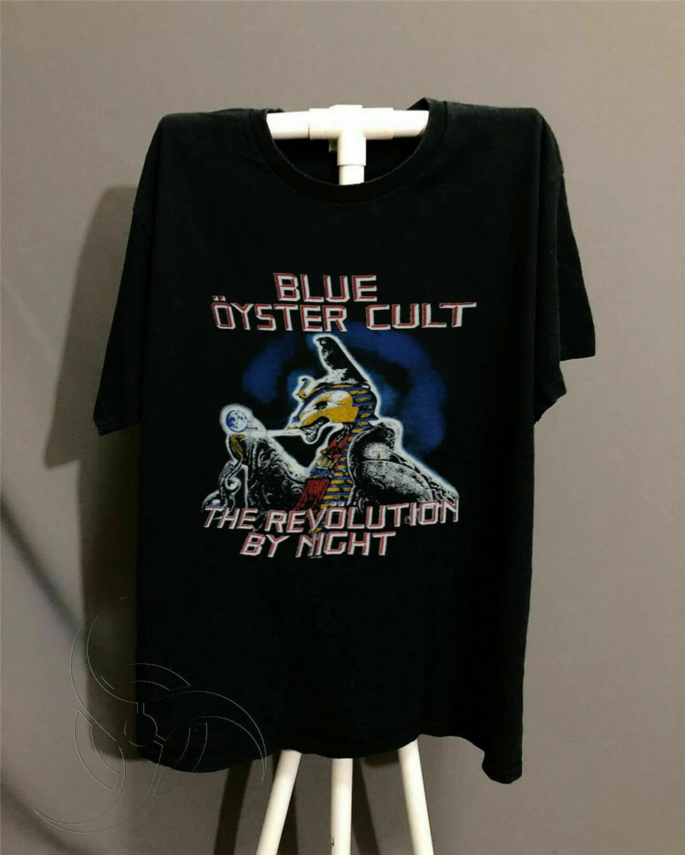 VTG синяя Oyster Cult The Revolution By Night Tour REPRINT Футболка Мужская и Женская Топ Размер Ретро