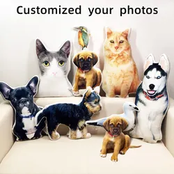 Personalized DIY Pet Plush Pillow - Custom Animal Decor & Gift - 70cm (Pictures of you)