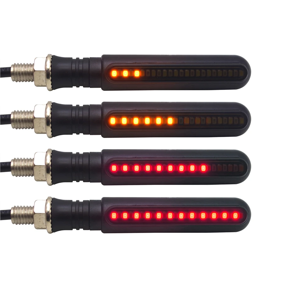 

Universal Motorcycle LED Turn Signal Sequential Light Amber Flash Indicator Blinker FOR yamaha mt10 bmw r1150r ltz hornet 250