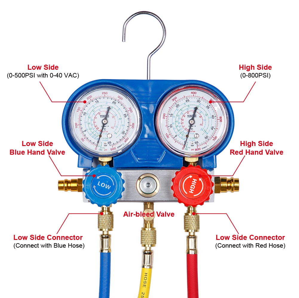 Набор инструментов для охлаждения автоколлектора Carbole R134a набор