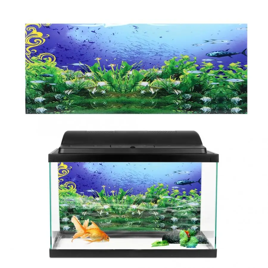 Фон Плакат декоративной живописи ПВХ стикер Пейзаж Изображение для аквариума аквариум фоновая наклейка