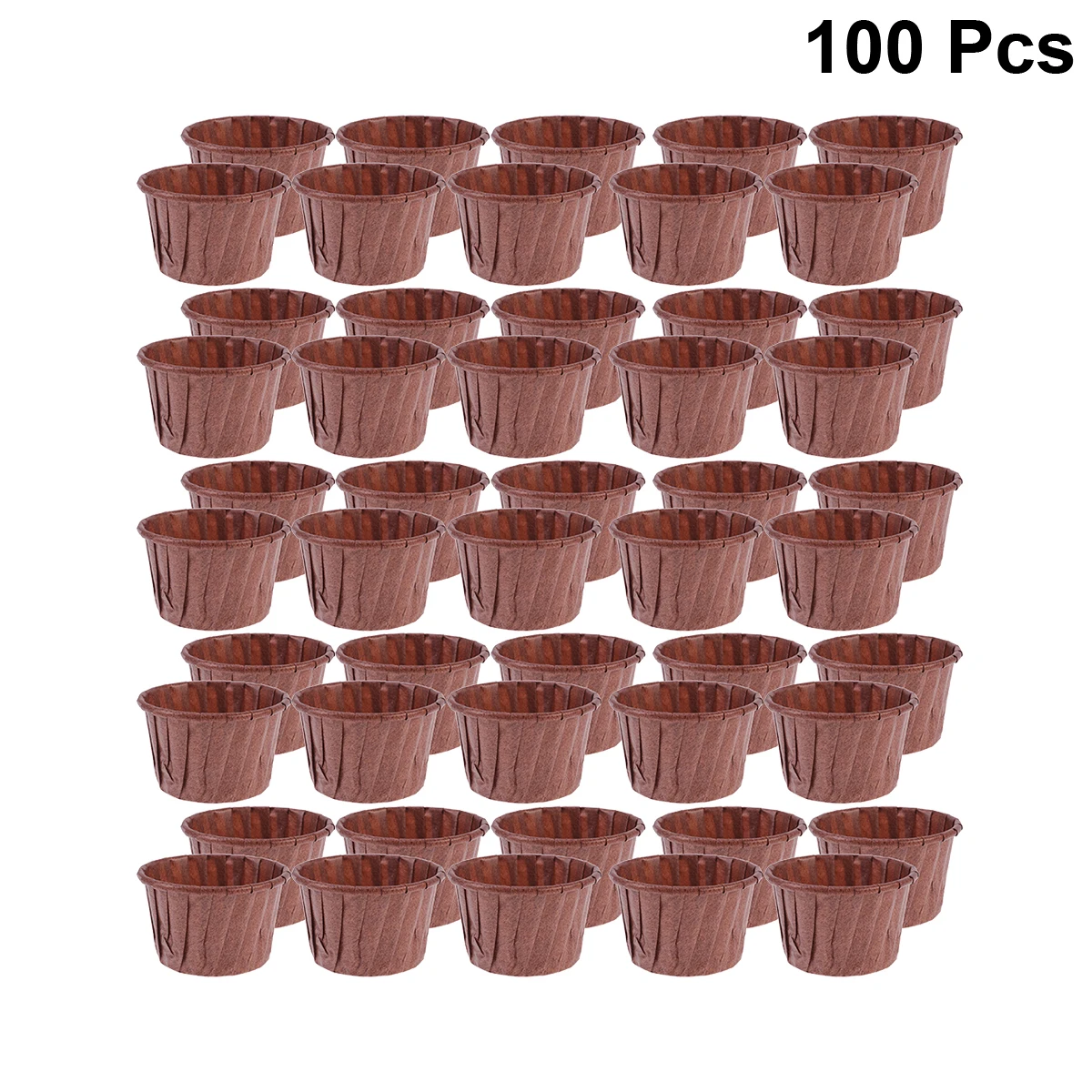 100pcs Disposable Curled Baking Cake Cups Heat-Resistant Paper Muffin Cupcake Paper Cups Baking Cupcake Wrappers Cake Wrapper