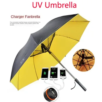 

uv con proteccion solar Rain Umbrella USB Charging Electric Umbrella Automatic sombrillas Black Coating black umbrella