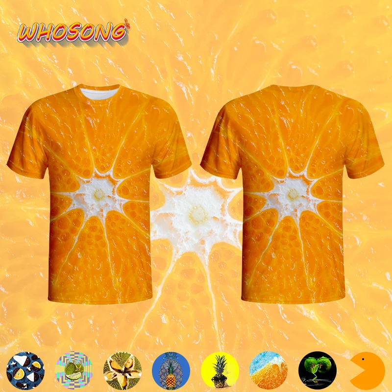 

WHOSONG 3D t shirt novelty individuation street wear ins fruits colorful parent-child outfitat women beauty clothes