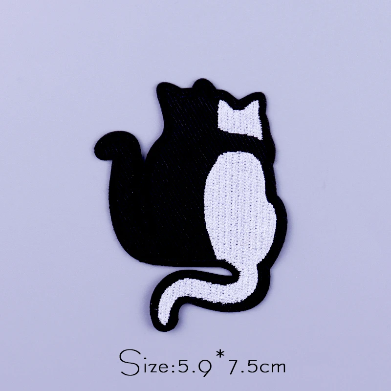 Cartoon Einhorn Patches Für Kleidung Katze Bestickt Patches Für Kleidung Thermoadhesive Patches Niedlichen Tier Streifen für Jacke – Detail 6