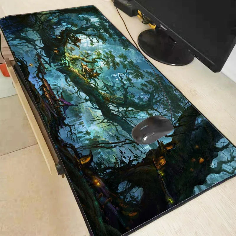  XGZ Forest Tree Landscape Mouse Pad Large Pad To Mouse Notbook Computer Mousepad Gaming Mouse Mats 