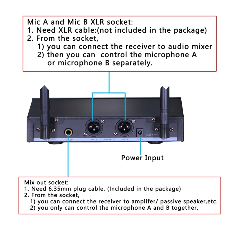 gaming mic Freeboss FB-U35H Dual Way UHF Fixed Frequency Wireless Microphone System with Handheld + Lapel + Headset for Karaoke Microphone karaoke microphone