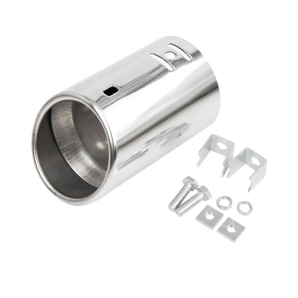 X AUTOHAUX Universal Car Stainless Steel Exhaust Rear Tail Muffler Tip Pipe Fit Diameter 3.18cm/1.25" to 5.08cm/2"