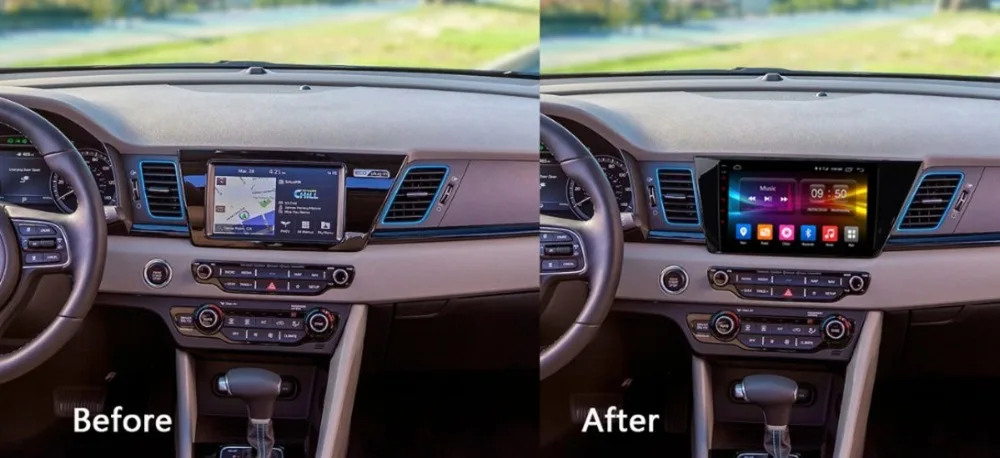 Clearance RoverOne Android 9.0 Octa Core Niro Car Radio GPS For Kia Niro 2016 2017 Touchscreen Multimedia Player Stereo Niro Head Unit 4