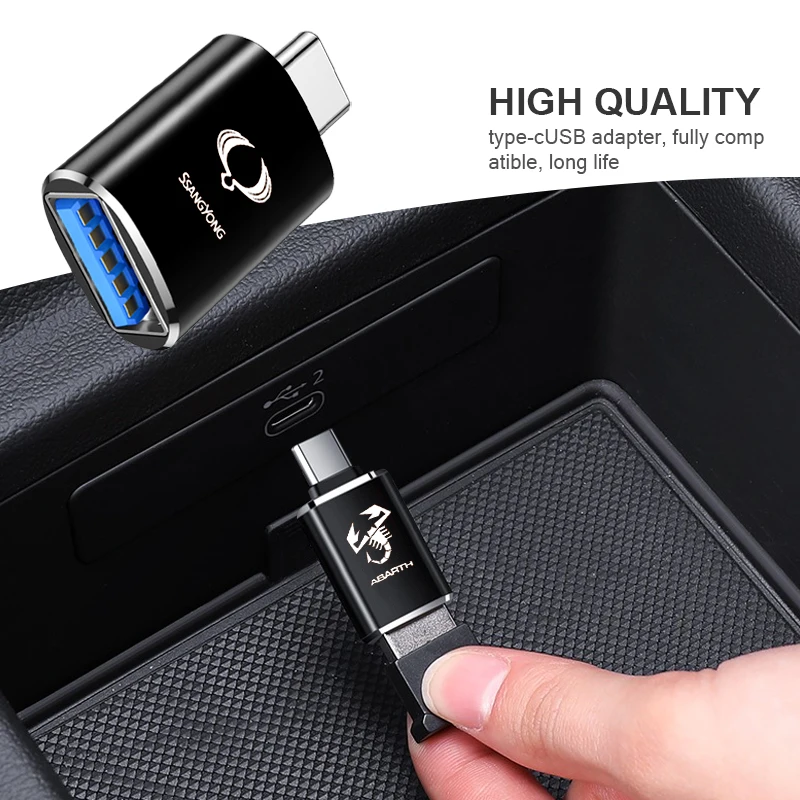 USB To Type C OTG Adapter USB USB-C Male To Micro USB Type-c Female Converter For Mercedes Benz AMG A B C E R G CLA GLK CLASS