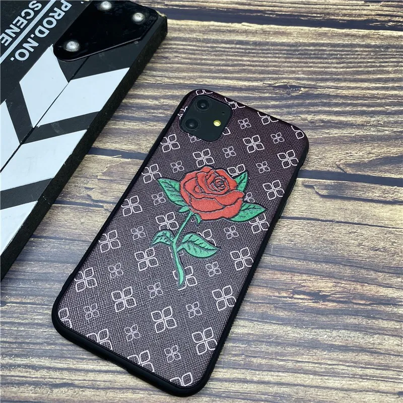 snake GG soft case for iphone 12 MINI 11 pro x xs max xr 8 7 6 6s plus SE 2 silicon phone cover 3d Relief rose coque fundas capa