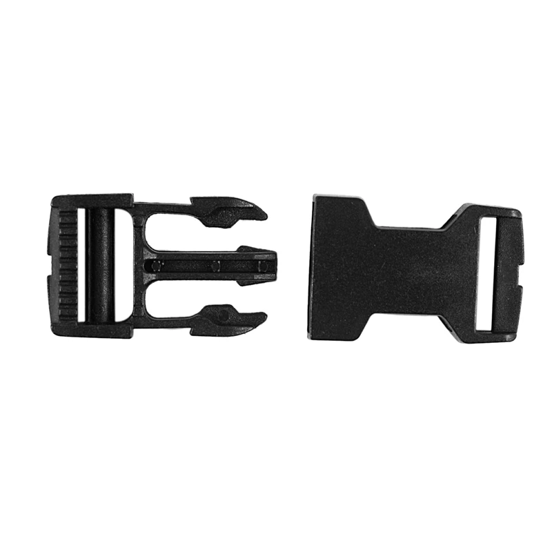 ABZC-10pcs пластиковые пряжки-зажимы Паракорд для Паракорда браслет черный ремешок Застежка