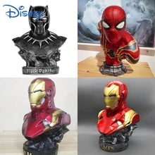 

36CM Disney Toy Resin Material Avengers Iron Man Spiderman Bust Black Panther Figurine Decoration Birthday Gift