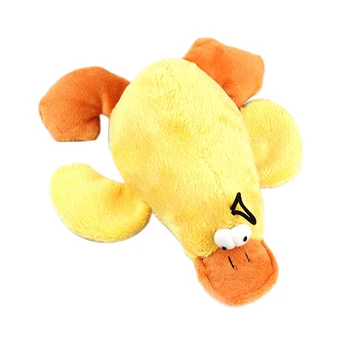 

Cute Pet Dog Cat Plush Squeak Sound Dog Toys Funny Fleece Durability Chew Molar Toy Fit for All Pets Duck