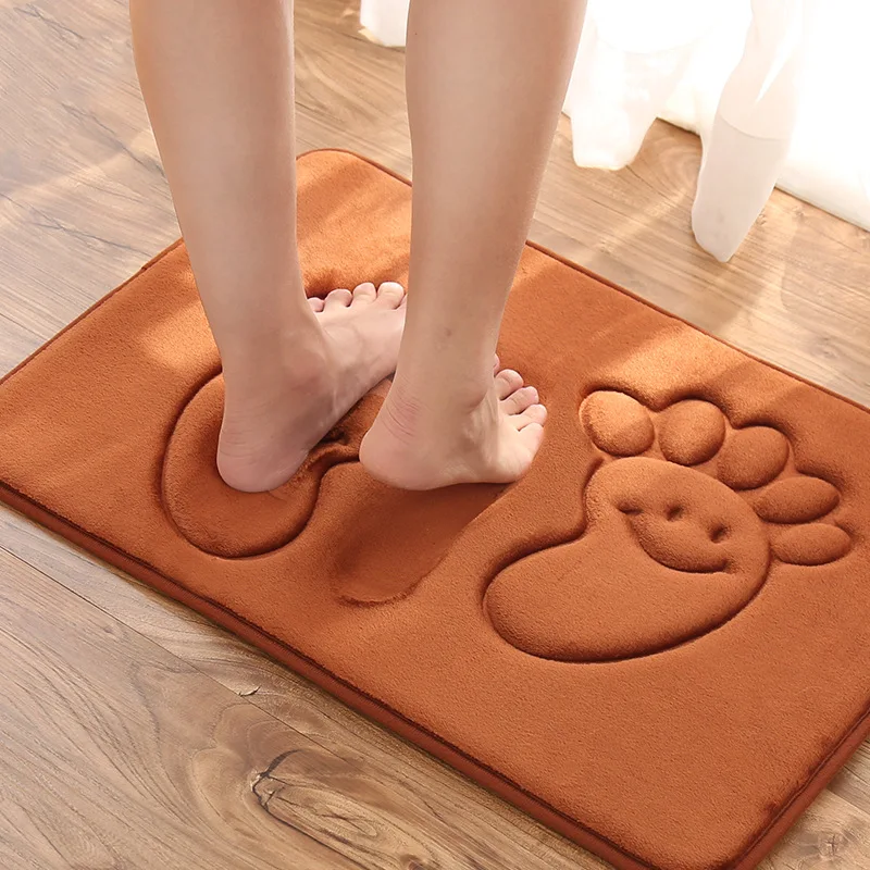 

Coral Velvet Memory Cotton Non-slip Absorbent Mat Slow Rebound Carpet Kitchen Bathroom Bathroom Door Mat