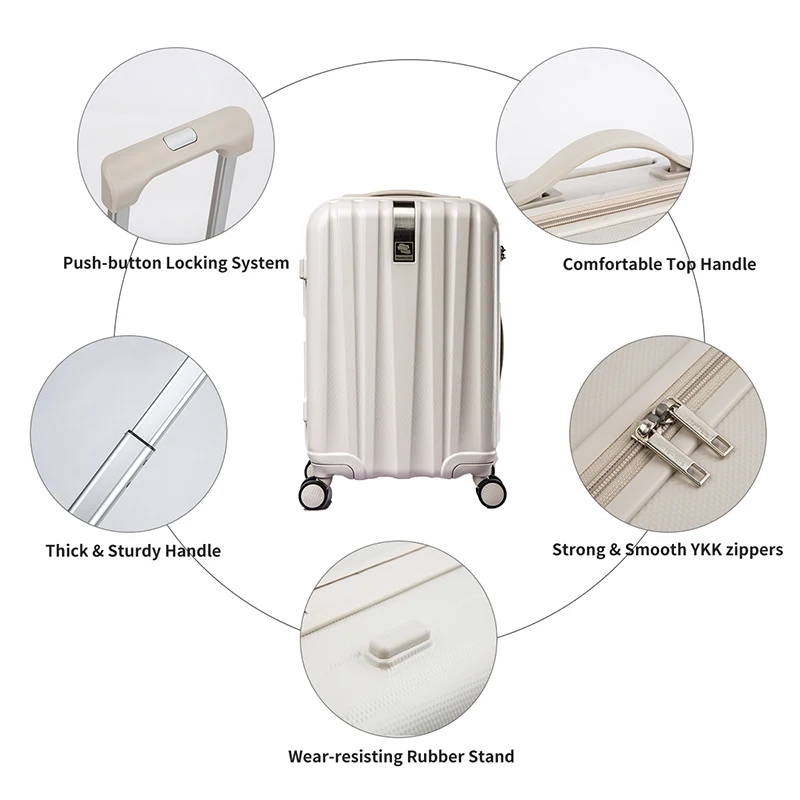 Comprar Mejor Spinner maleta de viaje bolsa de viaje rueda de balanceo de equipaje de mano para hombres mujeres viaje H80002