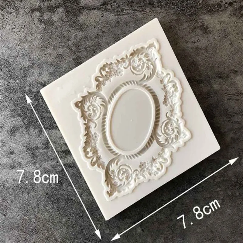 Description Picture 3 of itemDIY Sugarcraft Frame Silicone Mold Fondant Mold Cake Decorating Tools Chocolate Gumpaste Mold  Mirror Sugar Fondant Moulds