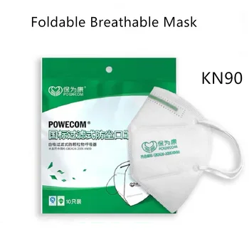 

10PCS KN90 Anti PM2.5 Masks Foldable Breathable Ear Head Type Respirator Manufacturing Comfortable Protection Anti-dust Masks