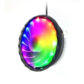 

Computer CPU Cooler Fan Heatsink LED Aperture 3 Pin Aluminum Quiet Radiator CPU Cooling Fin Permutations Fan P2Y2