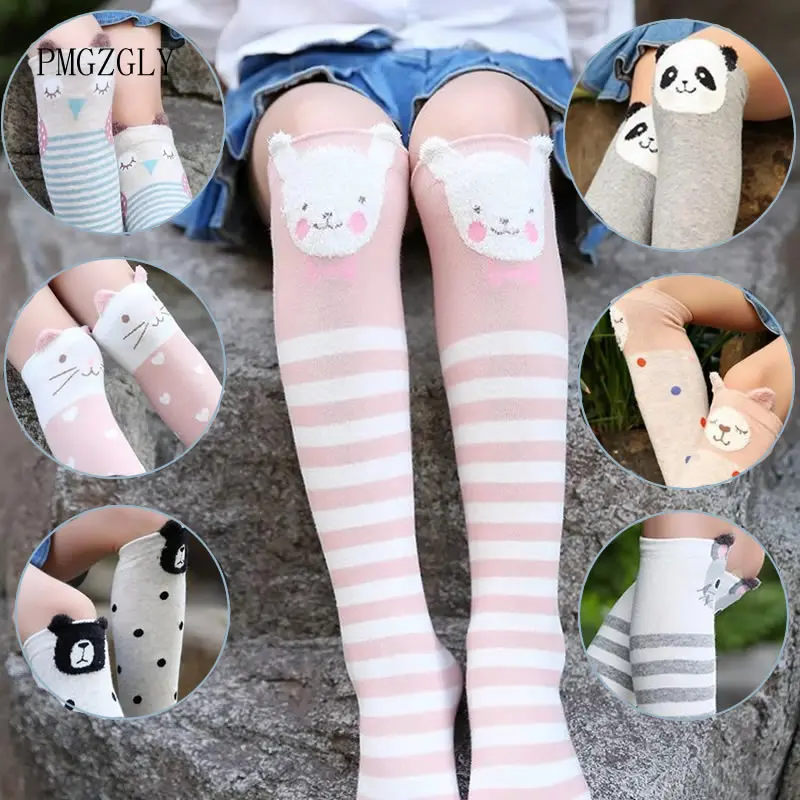 

Spring Autumn Children Girls Cotton Long Leggings 17 Kinds Colorful Cartoon Comfortable Leggings 2-10T Girl Long Socks