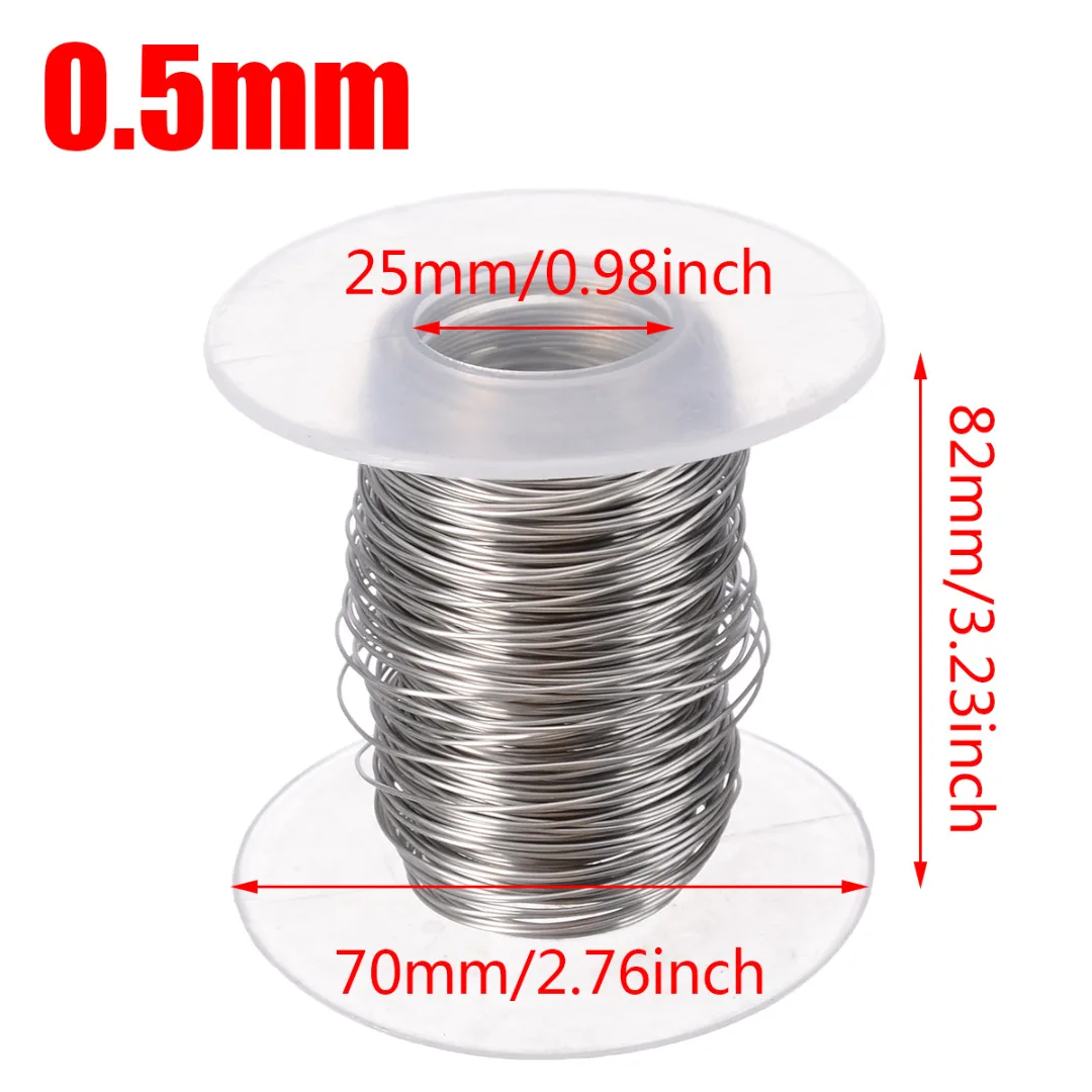 0.2mm - 0.6mm Stainless Steel Roll Wire 30M Single Bright Soft Wire Cable Rope Multi-Specification Available Mayitr